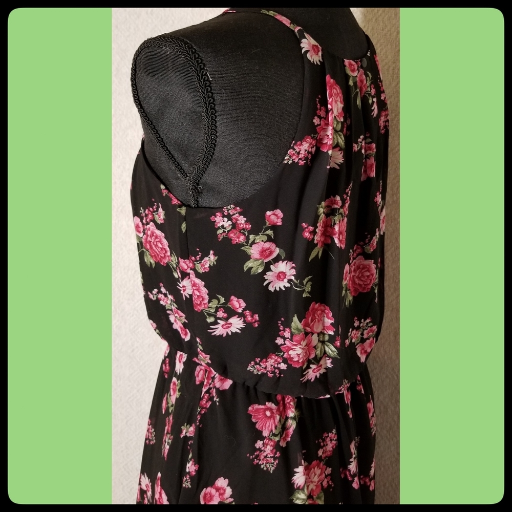 Mi Ami*Pink Floral Flirty Dress - Picture 3 of 6
